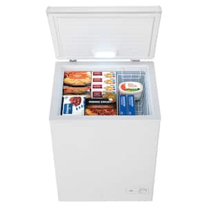 4.9 cu. ft. Manual Defrost Chest Freezer with LED Light Type in White Garage Ready