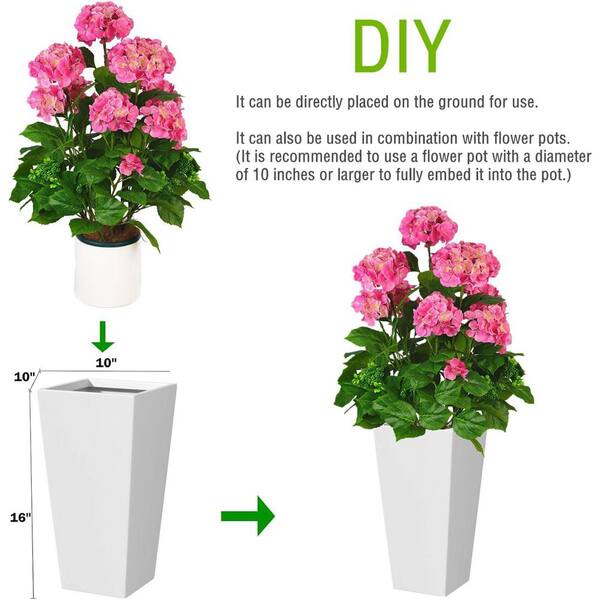38 in. Artificial Hydrangea Tree in White Pot Indoor Outdoor