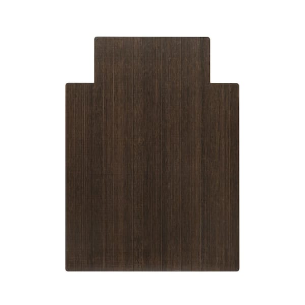 Espresso 48 in. x 36 in. Indoor Bamboo Chair Mat – Non-Slip, Rectangular, Ideal for Hard Floors