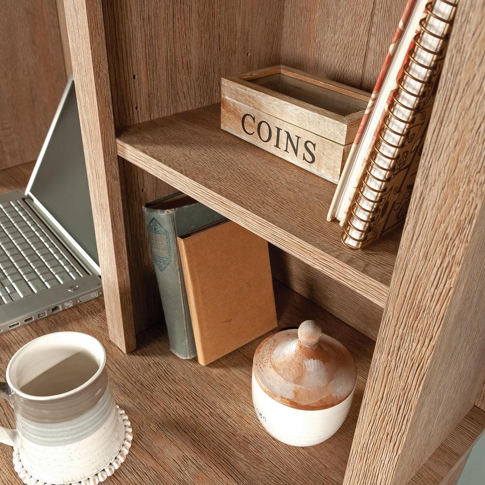 Brushed Oak 54" Traditional Country Office Hutch