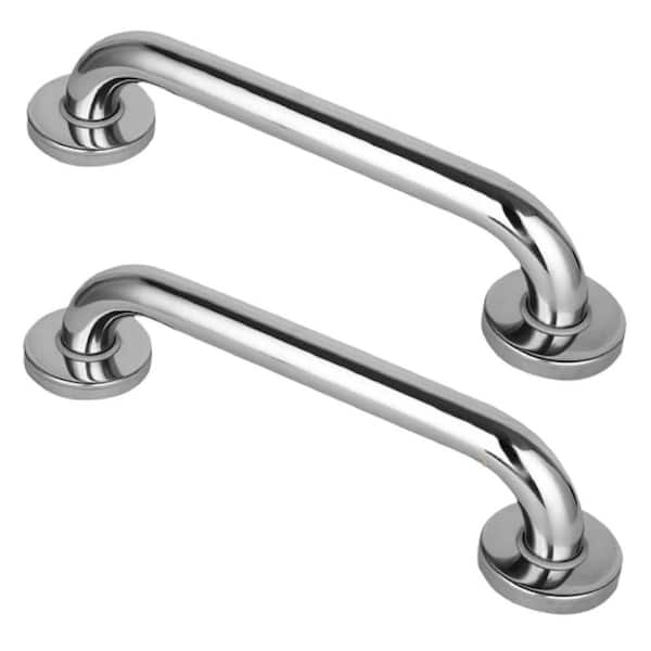12 in. Shower Grab Bar Stainless Steel Bathroom Grab Bar Shower Handle Bath Handle Safety Bars, Stainless Steel (2 Pack)