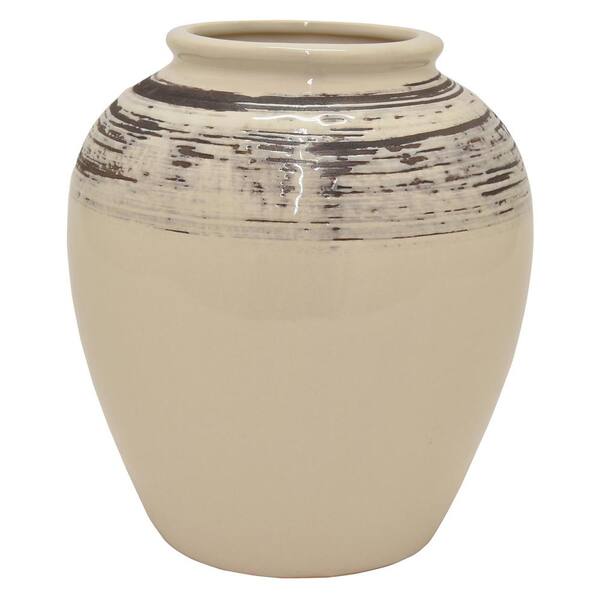 THREE HANDS 11.5 in. Ceramic Vase