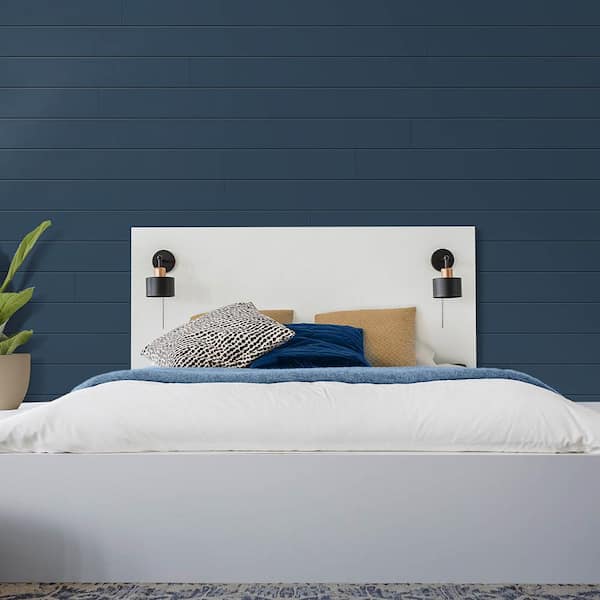 1 in. x 6 in. x 8 ft. Timeless MDF Boards Cavalry Blue Smooth Nickel Gap Shiplap (6-Pack)