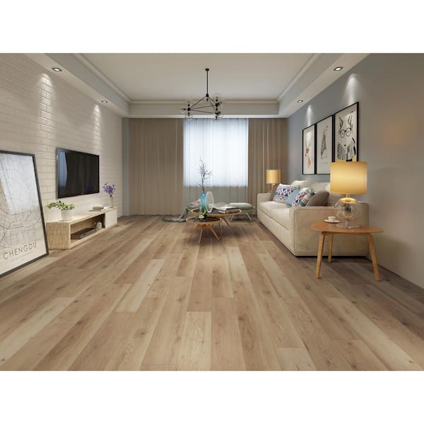 Mansion Honey EIR 12 mm T x 7.7 in. W Uniclic HDF AC4 Waterproof Laminate Wood Flooring (15.9 sq. ft./Case)