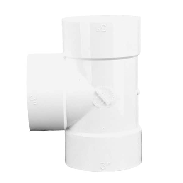PVC S&D Tee, 3 in. Hub X Hub X Hub