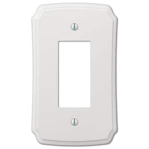Classic 1 Gang Rocker Composite Wall Plate - White