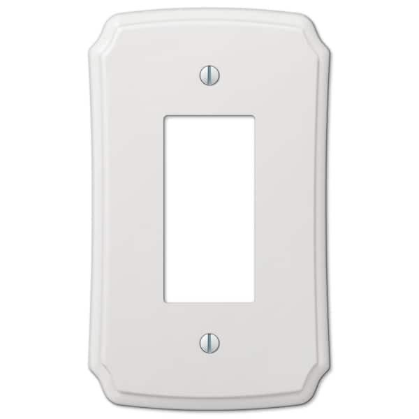 AMERELLE Classic 1 Gang Rocker Composite Wall Plate - White