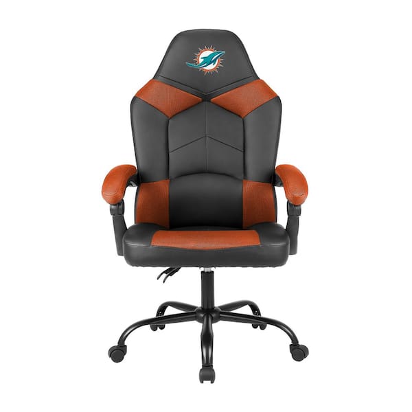 IMPERIAL Miami Dolphins Black Polyurethane Oversized Office Chair with Reclining Back