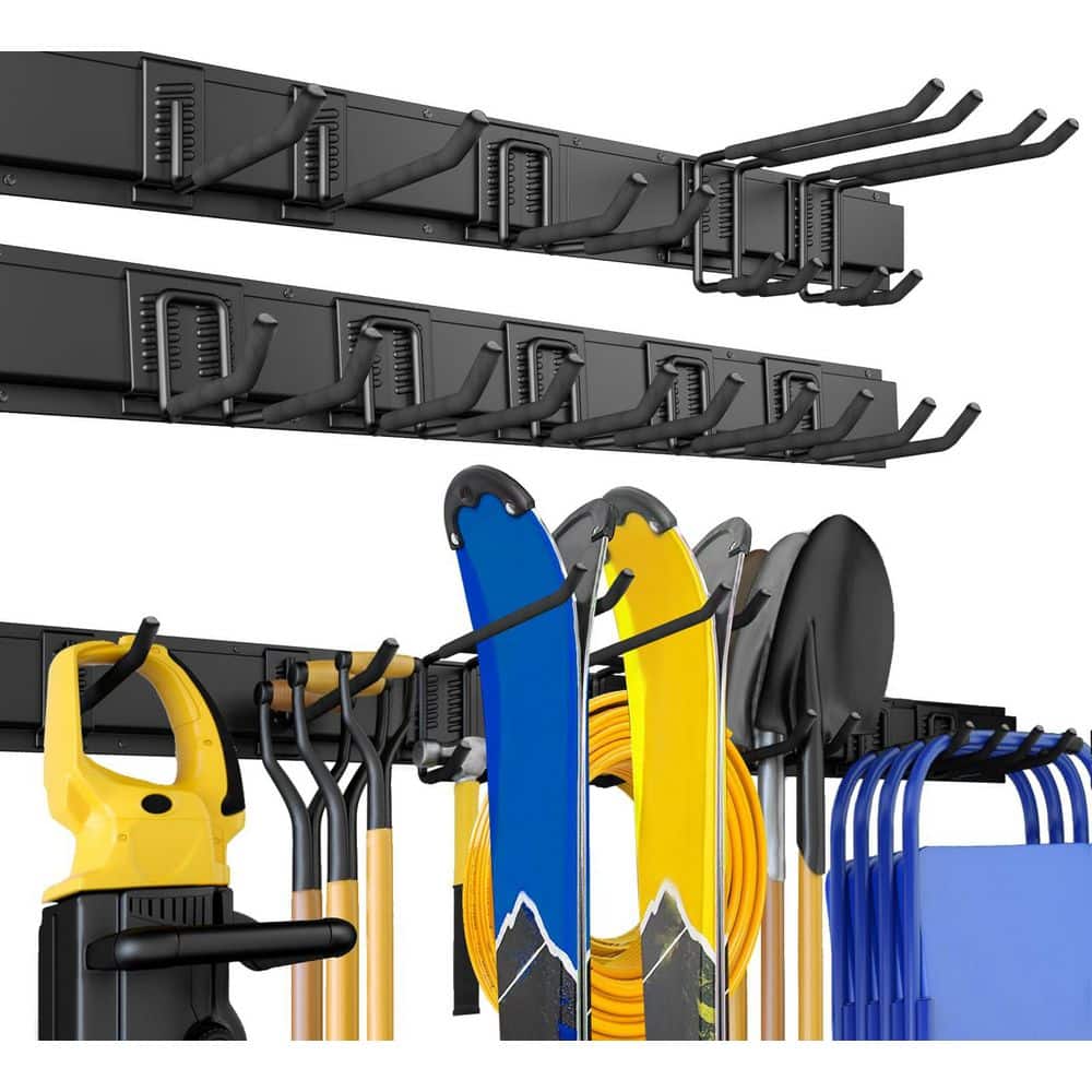 48 in. Alloy Steel Wall Mount Garden Tool Organizer, 440 lb. Adjustable Heavy Duty Metal Hanging Hooks for Garden price history on PriceWatchPro