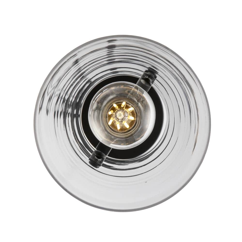 Curry Black Mini Pendant Light with Clear Glass Shade