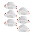 6 in. Selectable CCT Canless Integrated LED New Construction or Remodel Recessed Adjustable Gimbal Kit (6-Pack)