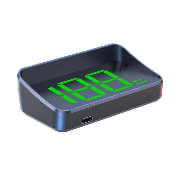 OBJLGEV Car GPS Head Up Display with Windshield Speedometer Projector in Green (1-Pack)