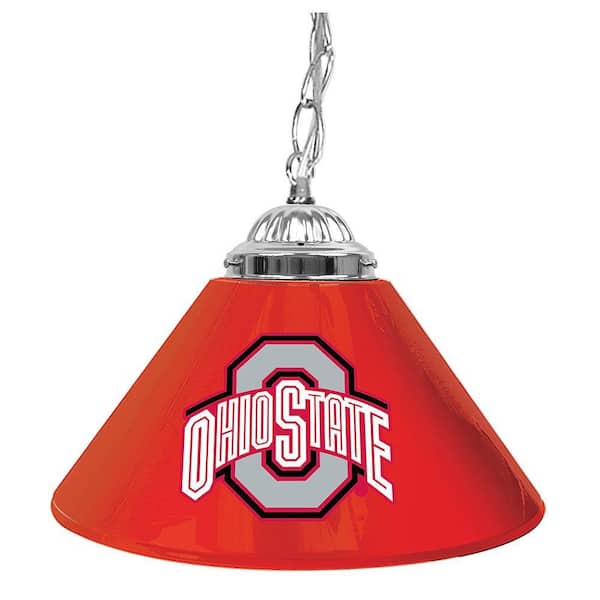 Trademark Global The Ohio State University 14 in. Single Shade Stainless Steel Hanging Lamp