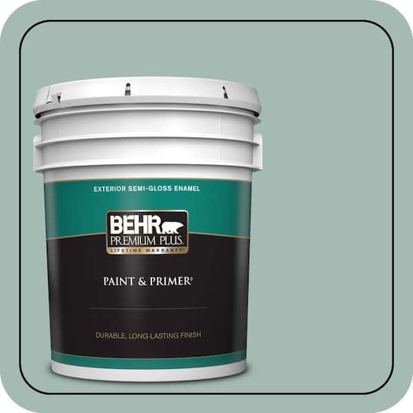 5 gal. #S430-3 Garden Twilight Semi-Gloss Enamel Exterior Paint & Primer