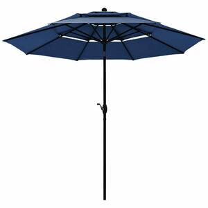 Hanover Traditions 11 ft. Aluminum Tilt Patio Umbrella in Natural Oat ...