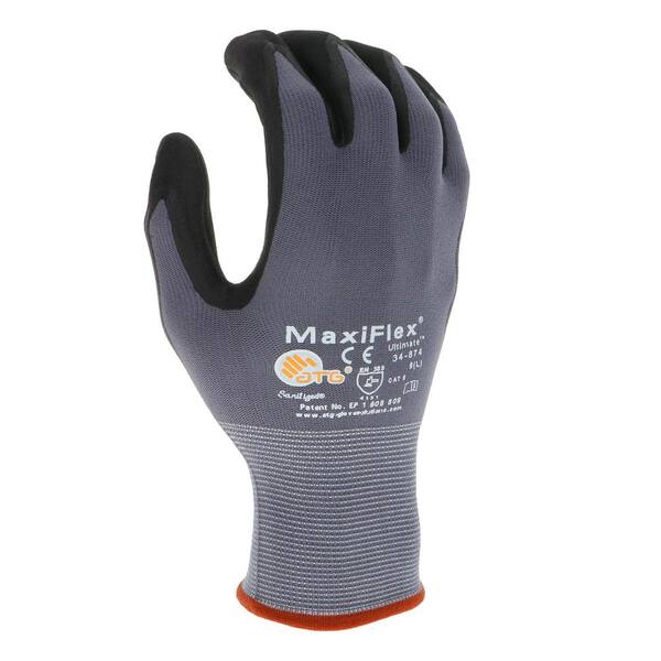 ATG MaxiFlex Ultimate Men's Medium Gray Nitrile Coated Work ATG MaxiFlex Ultimate Men's Medium Gray Nitrile Coated Work