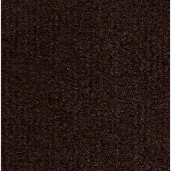 Durasquares Dark Brown Single Rib 18 in. x 18 in. Carpet Tile (12 Tiles/Case)