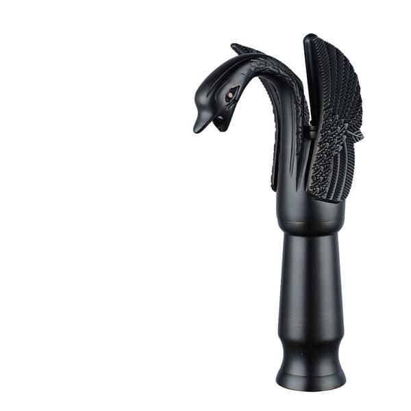 BWE Swan Single Hole Single Handle Bathroom Vessel Sink Faucet With Pop Up Drain in Oil Rubbed Bronze