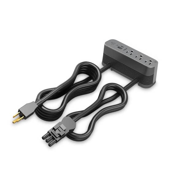 Wiremold ModPower Magnesium 3-Outlet Primary Unit Surface Mount Power Strip with USB A/C and 10 Ft. Cord