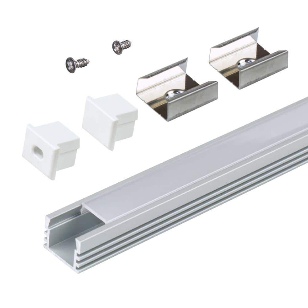 Deep Surface Mount LED Tape Light Channel Mounting Hardware, Silver (5-Pack) price history on PriceWatchPro