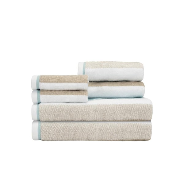 Caro Home Dana Linen Turquoise 6pc Towel Set