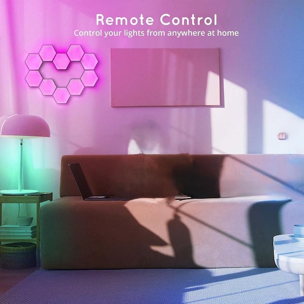 Adrinfly Multicolor Integrated LED Hexagon Wall Panels Lights