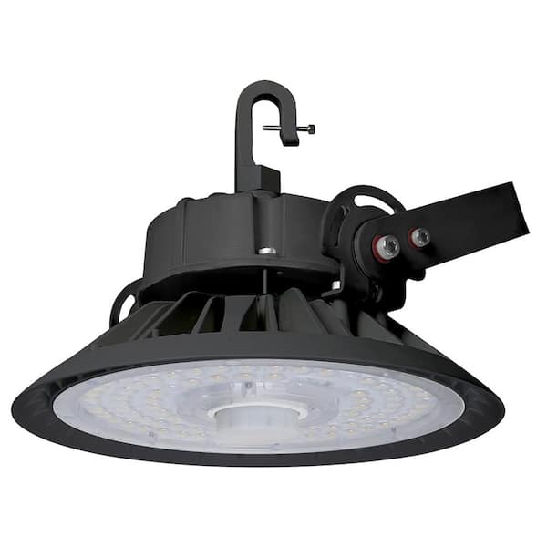 Mydepot 1 ft. Round 200-Watt Equivalent Integrated LED Dimmable w/Spherical Lens Corrosion Black High Bay Light, 5000K