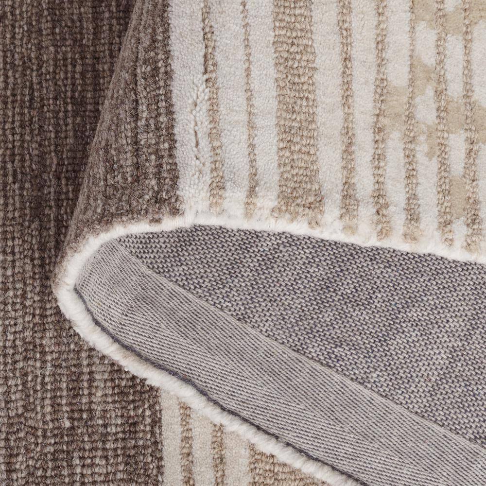Red and Beige Abstract Tufted Wool Area Rug, 3' x 5'