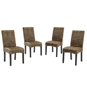 Edgewater Brown Seagrass Dining Chair (Set of 4)