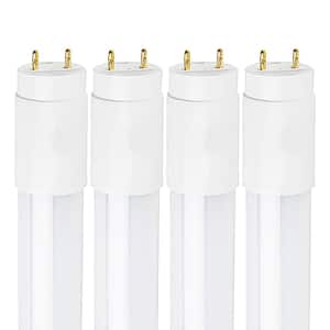 11-Watt 2 ft. Linear T8 LED Tube Light Bulb 6500K Daylight White Replacement Direct or Ballast Bypass, (4-Pack)