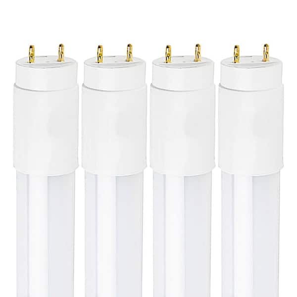 LUXRITE 11-Watt 2 ft. Linear T8 LED Tube Light Bulb 6500K Daylight White Replacement Direct or Ballast Bypass, (4-Pack)
