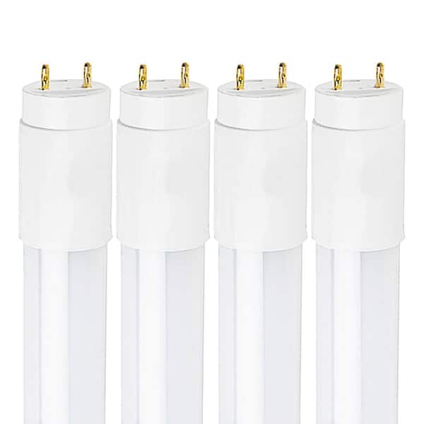 LUXRITE 18-Watt 4 ft. Linear T8 LED Tube Light Bulb 4000K Cool White Replacement Direct or Ballast Bypass ETL Listed (4-Pack)