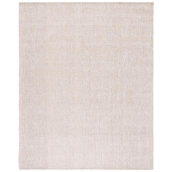 Abstract 12 ft. x 16 ft. Ivory/Gray Speckled Area Rug