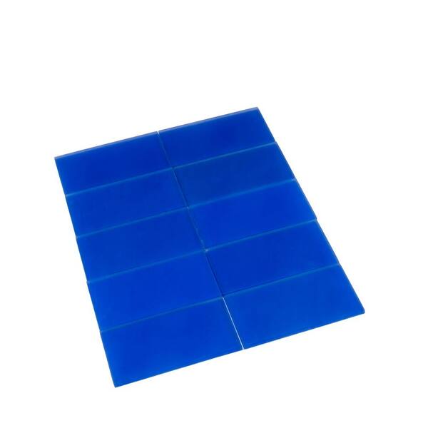 Apollo Tile Blue 3 in. x 6 in. Matte Finished Glass Mosaic Tile (5