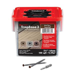TrapEase 3 - 2-1/2 in. Color Match Deck Fastener - Spiced Rum (350 Pack)