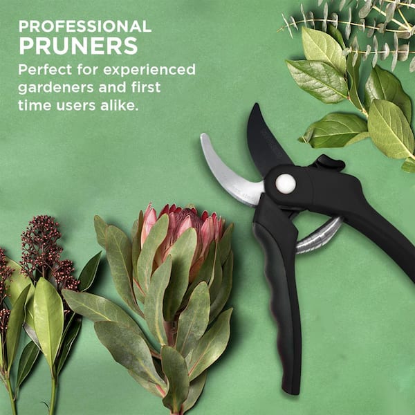 Nevlers Gardening Hand Tools, 8 Anvil Pruning Shears | Stainless Steel  Garden Shears with 8mm Cutting Capacity | Heavy Duty Garden Pruners Hand