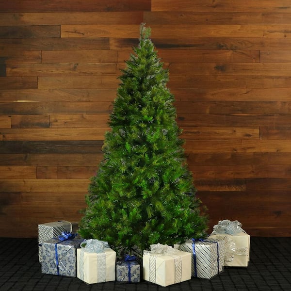 6.5-ft. Pre-Lit Canyon Pine Green Artificial Artificial Christmas Tree, Multi-Color LED Lights