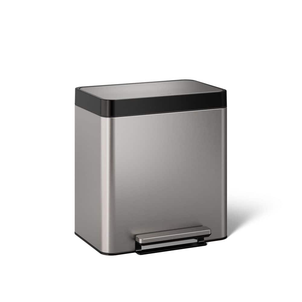 KOHLER 8 Gal. Pantry Stainless Steel Trash Can with Stainless