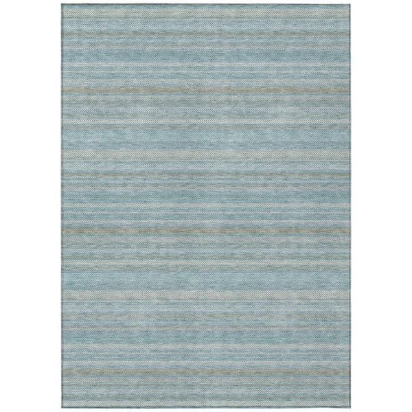 Chantille Machine Washable Indoor/Outdoor Abstract ACN3106 Teal 10 ft. x 14 ft. Area Rug