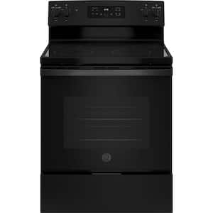 30 in. 4 Element Freestanding Electric Range in Black with Standard Cooking