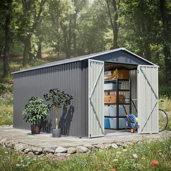 Ama pear 8 ft. W x 12 ft. D Outdoor Metal Storage Shed with