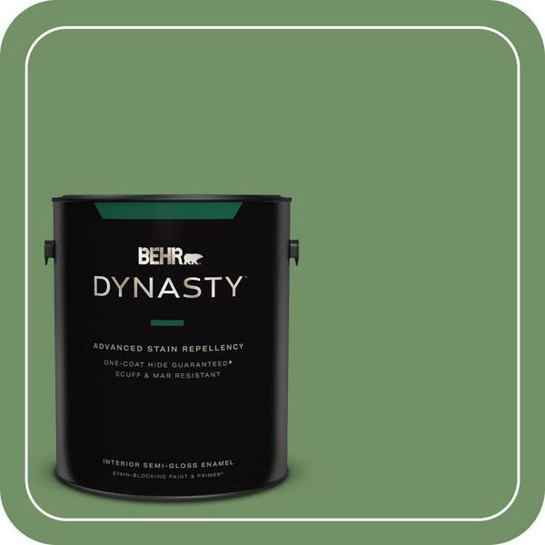 1 gal. #M400-6 Mixed Veggies One-Coat Hide Semi-Gloss Enamel Interior Stain-Blocking Paint & Primer