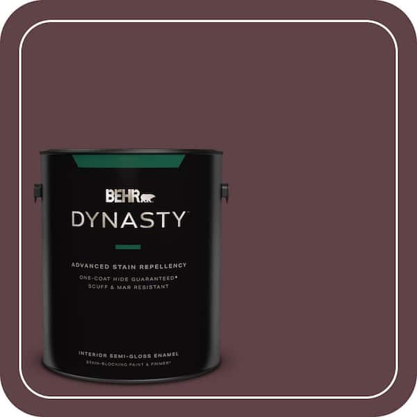 BEHR DYNASTY 1 gal. #110F-7 Deep Garnet Semi-Gloss Enamel Interior Stain-Blocking Paint & Primer