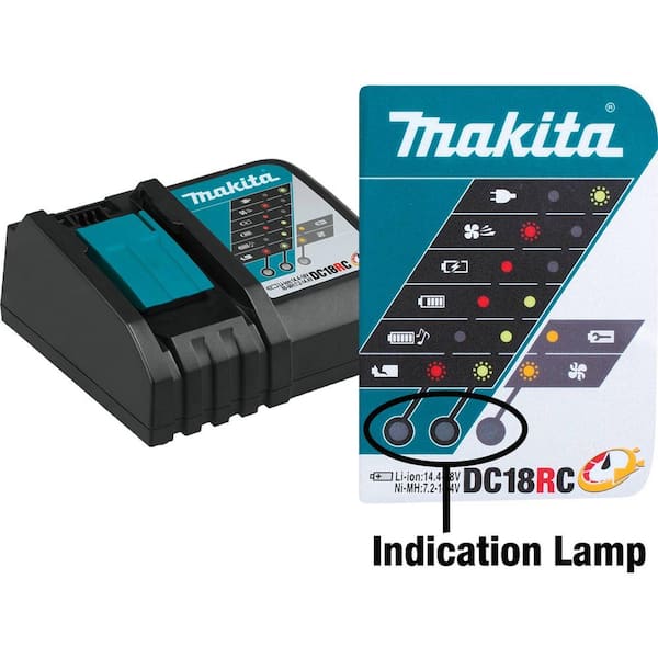 for Makita DC18RF/RC Li-ion Rapid Battery Charger | 14.4V-18V with Digital Display