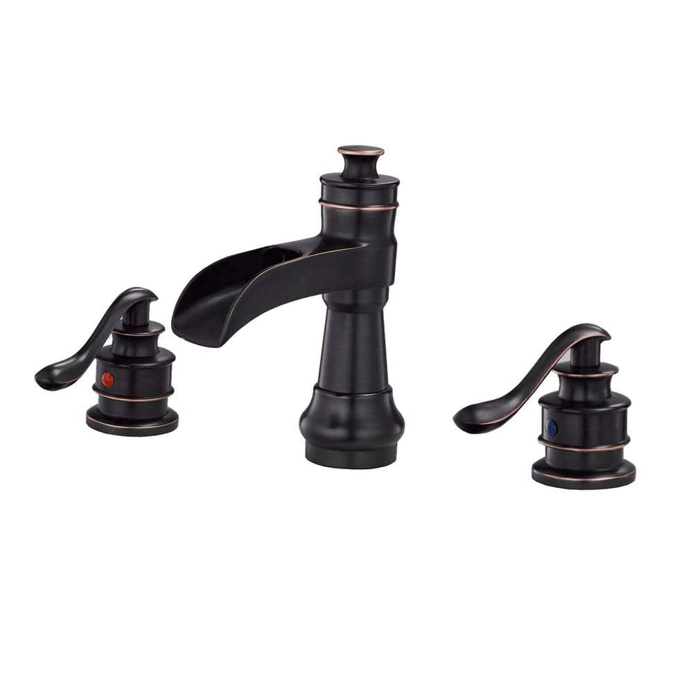 8 in. Widespread Double Handle Bathroom Faucet with Spot Resistant, Corrosion Resistant in Oil Rubbed Bronze price history on PriceWatchPro