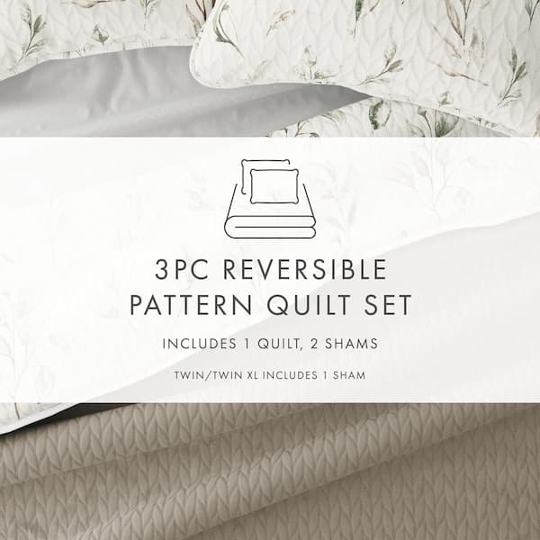 Reversible Linen Quilt & Sham Set