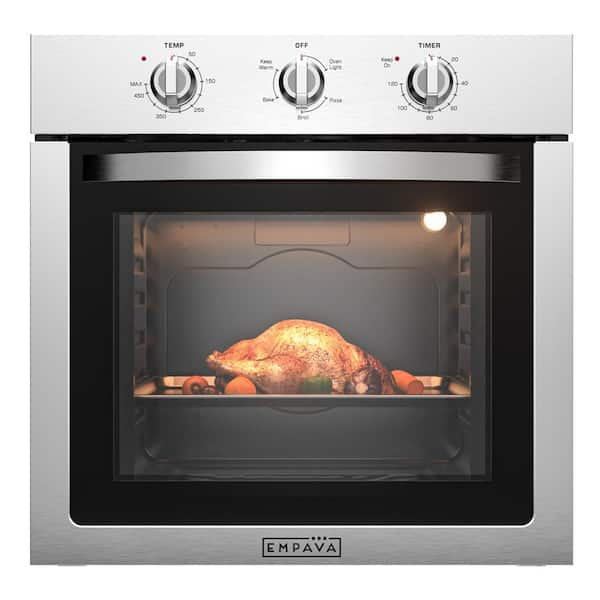 24 in. 2.5 cu. ft. Capacity Single Commercial Electric Wall Oven with 2 Racks in Stainless Steel