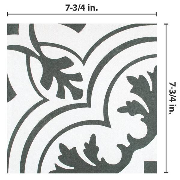 Merola Tile Twenties Vintage 7-3/4 in. x 7-3/4 in. Ceramic Floor