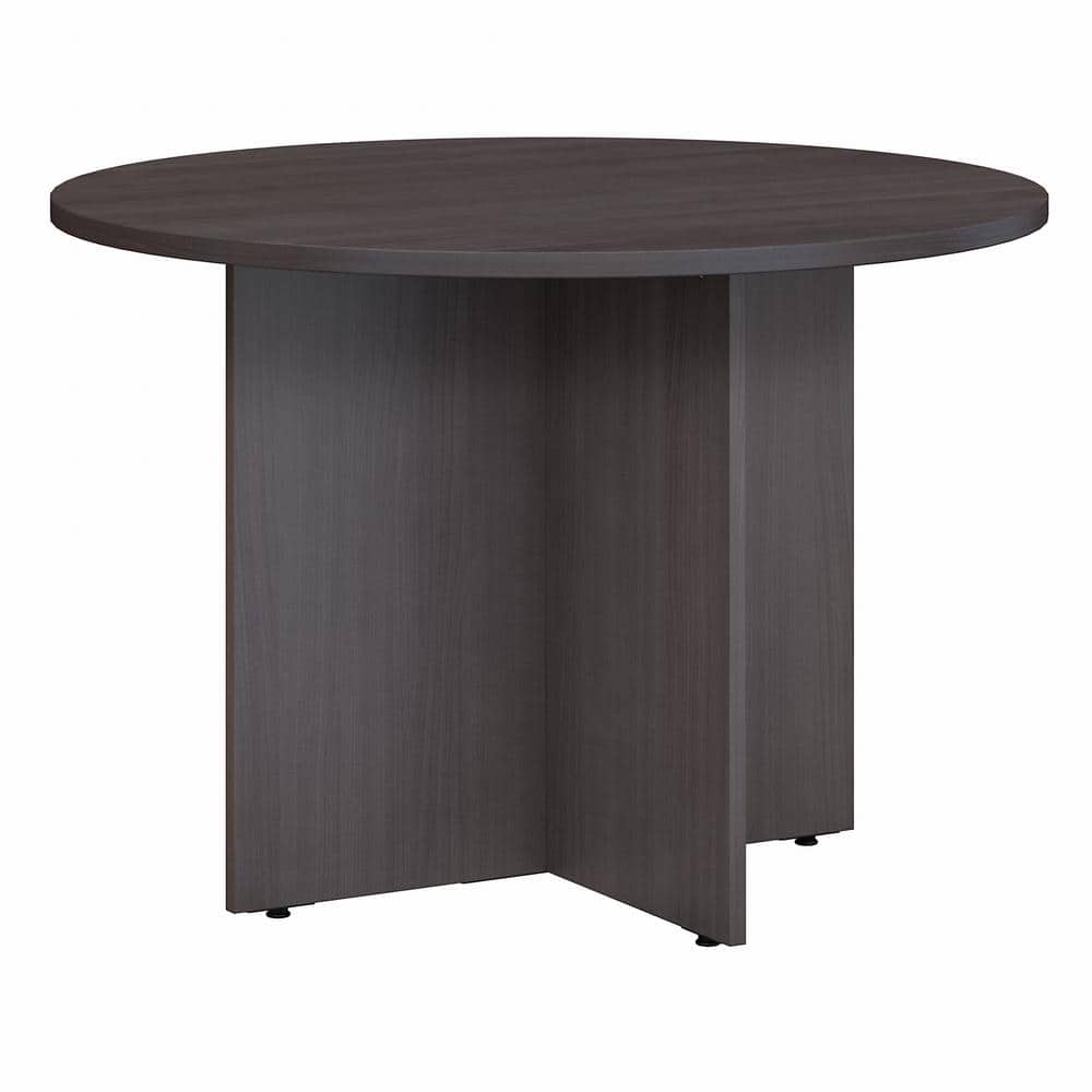 41.38 in. Round Storm Gray Laminate Conference Table Desk