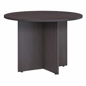 41.38 in. Round Storm Gray Laminate Conference Table Desk